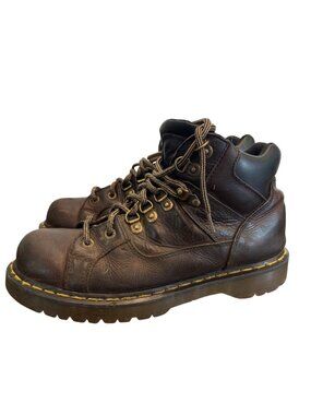 Dr. Martens Mens Brown Leather Steel Toe Boots Size 12 US Workwear Durable
